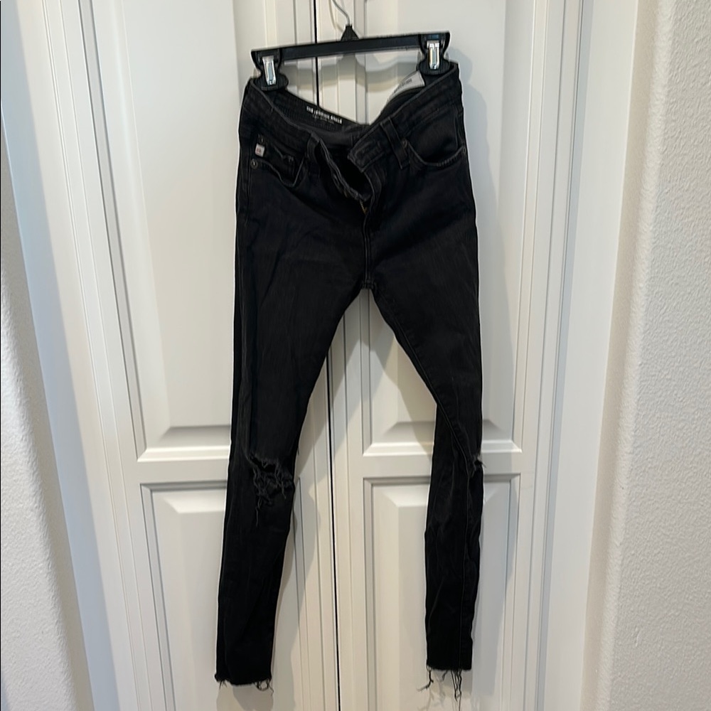 Ag Adriano Goldschmied Black Skinny Jeans